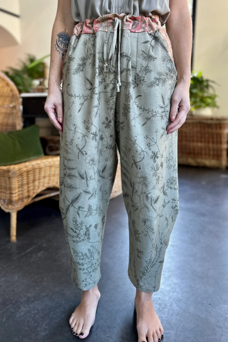 •MAP OF MY HEART• linen/bamboo pants