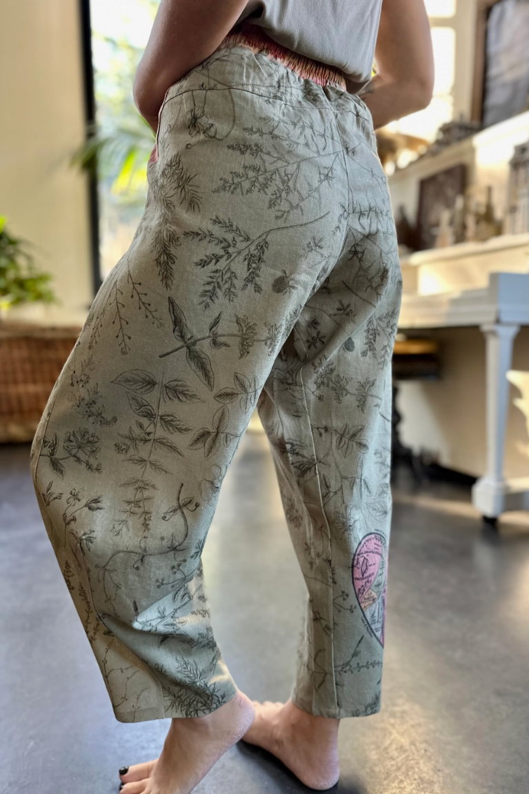 •MAP OF MY HEART• linen/bamboo pants