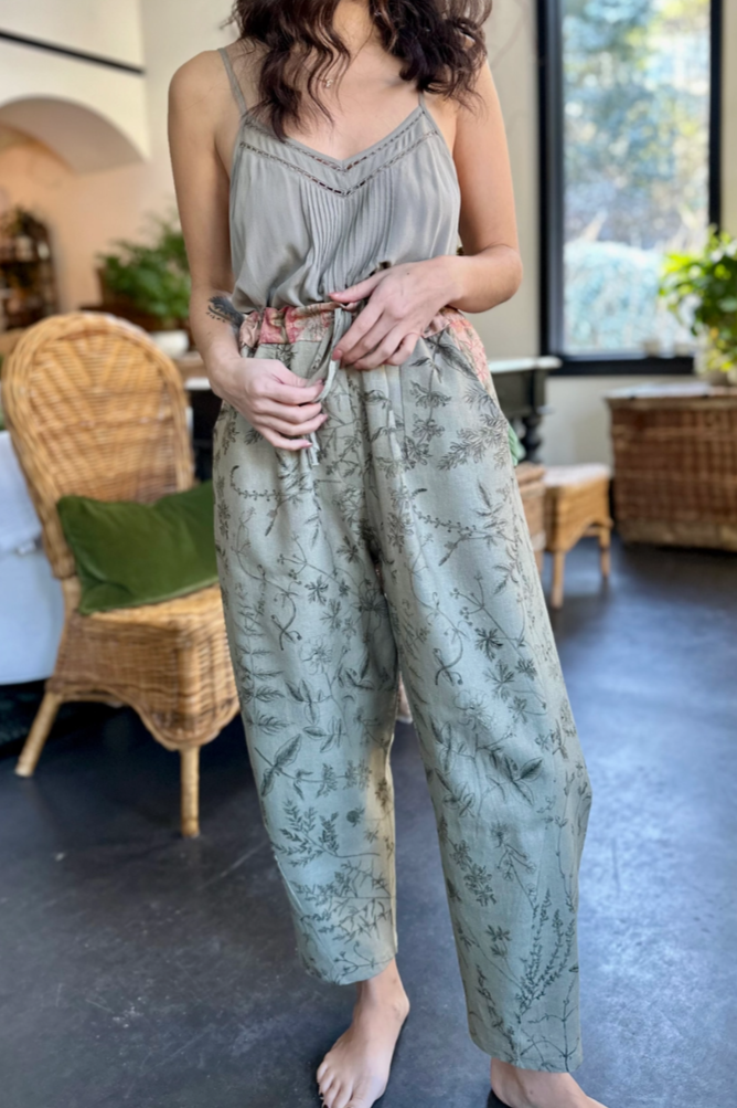 •MAP OF MY HEART• linen/bamboo pants