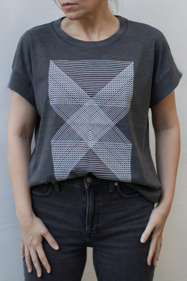 •PALINDROMES• cotton blend boxy tee (USA)