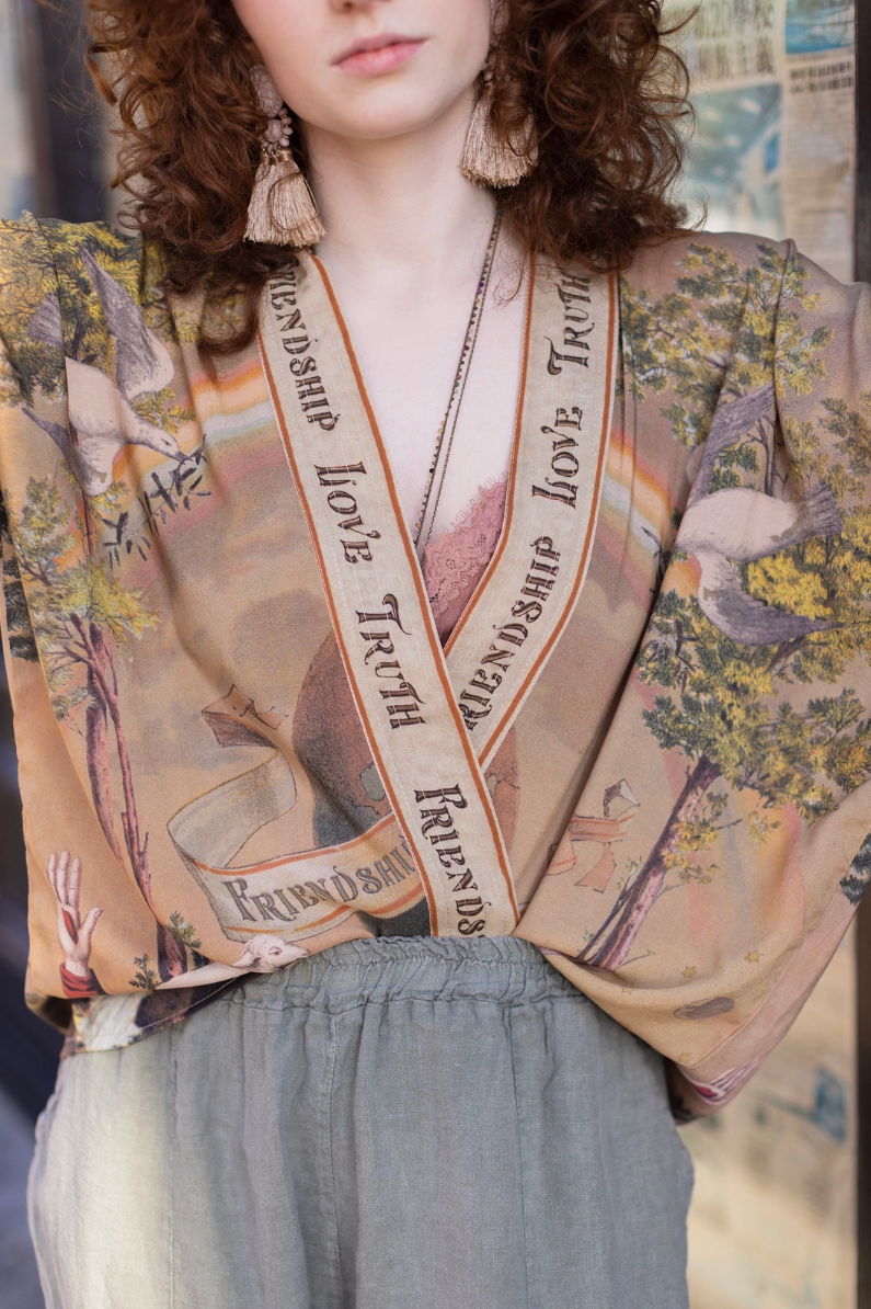 •FRIENDSHIP, LOVE, & TRUTH• cropped bamboo cardigan