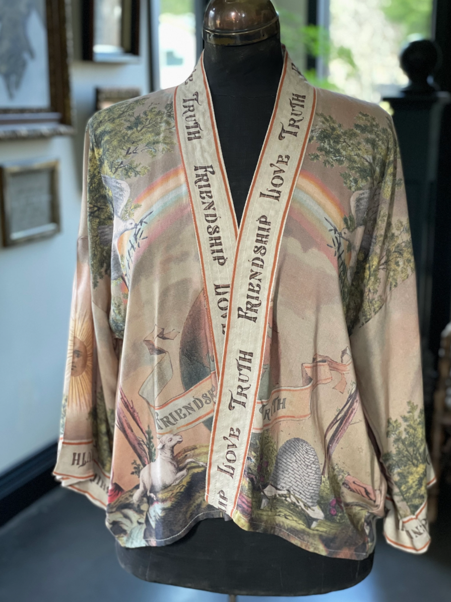 •FRIENDSHIP, LOVE, & TRUTH• cropped bamboo cardigan