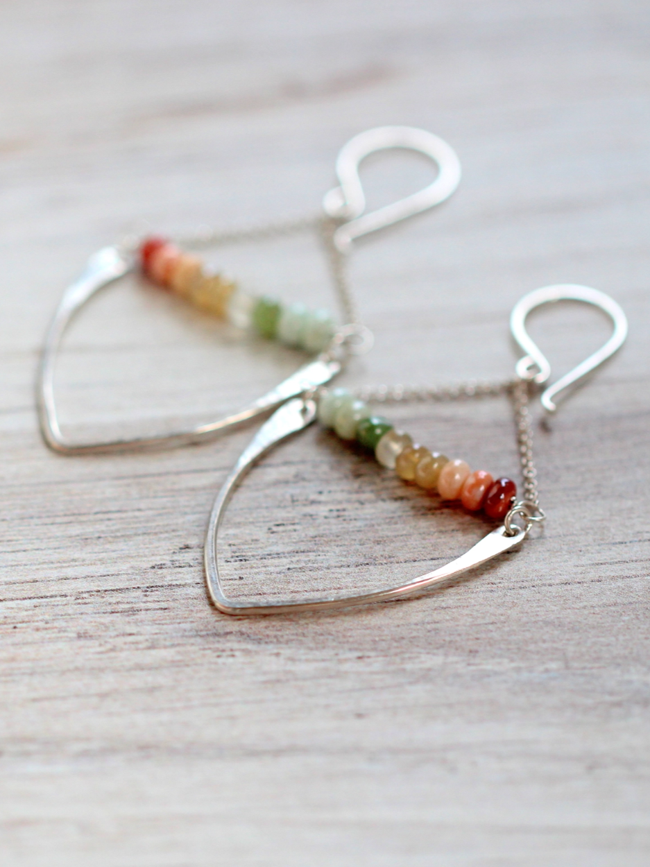 •AMBROSIA• peruvian opal + silver earrings
