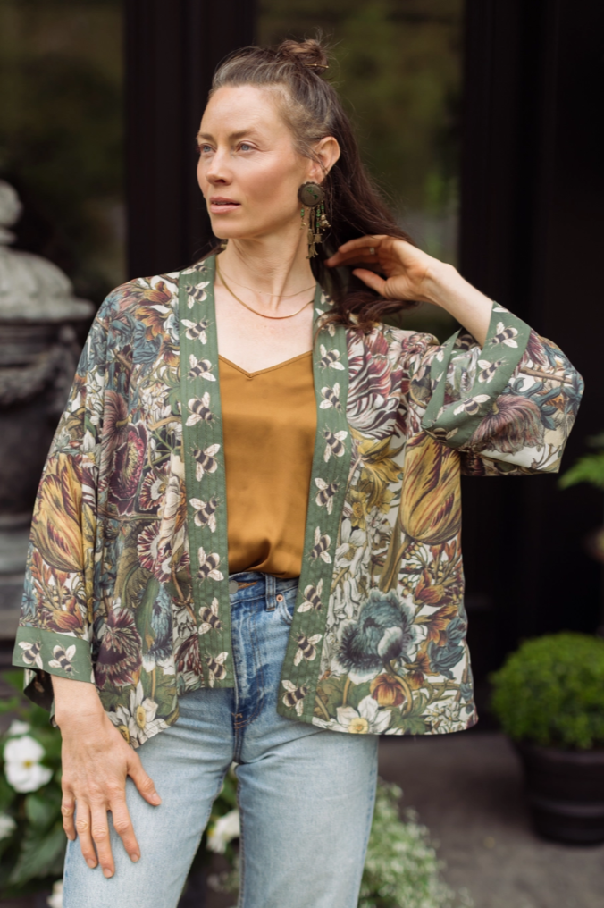•LOVE GROWS WILD• cropped bamboo cardigan