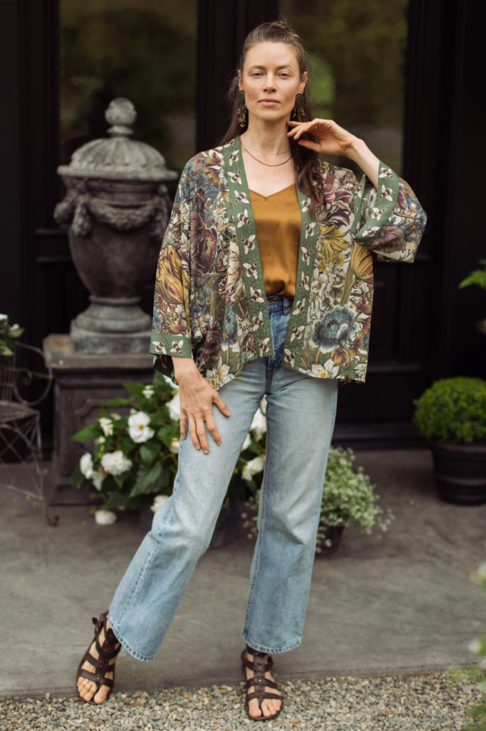 •LOVE GROWS WILD• cropped bamboo cardigan