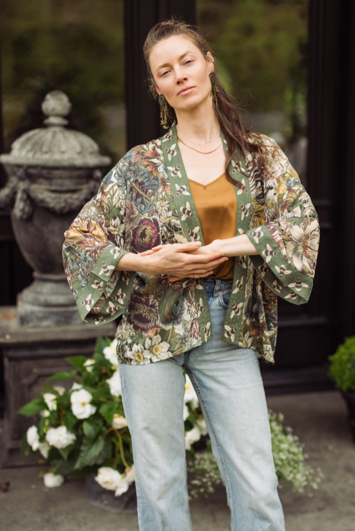 •LOVE GROWS WILD• cropped bamboo cardigan