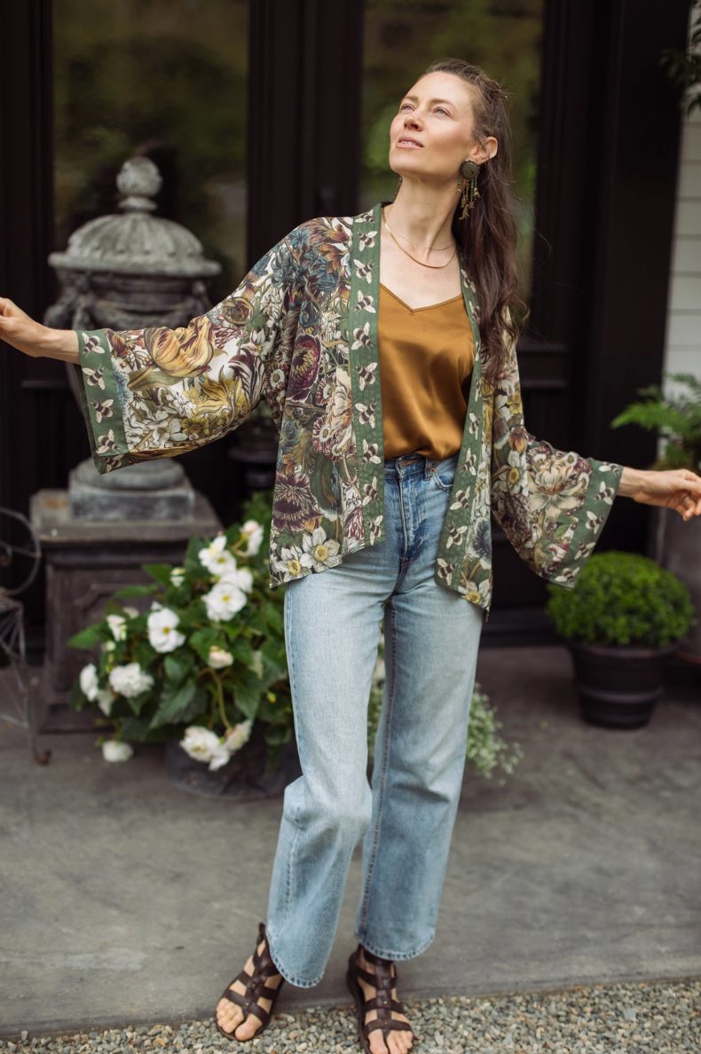 •LOVE GROWS WILD• cropped bamboo cardigan