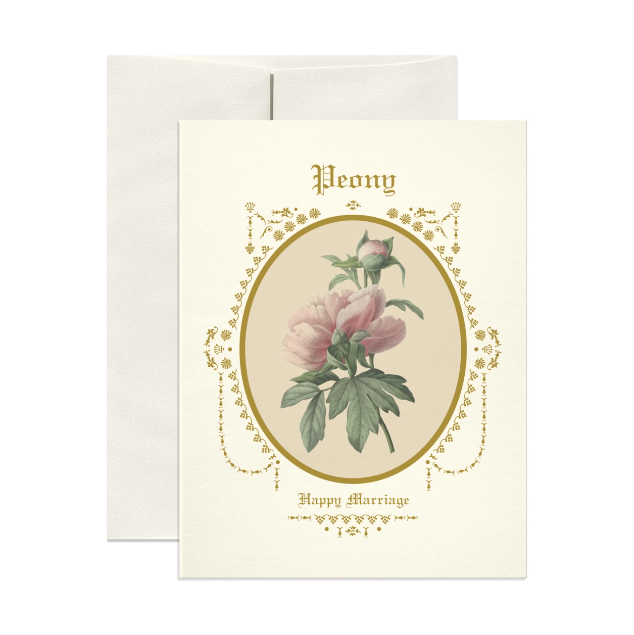 •PEONY MARRIAGE• greeting card