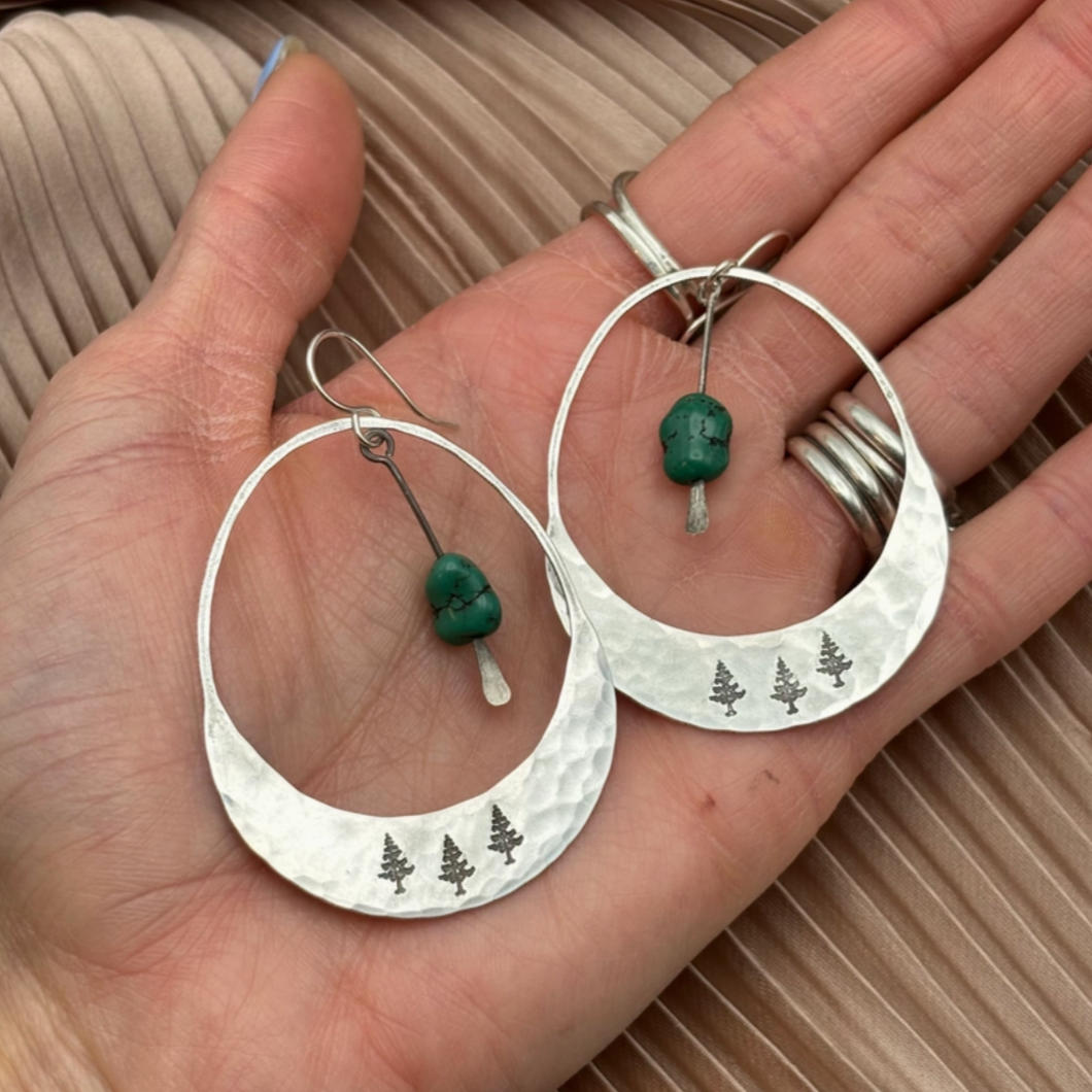 •ALPINE• turquoise + gold earrings