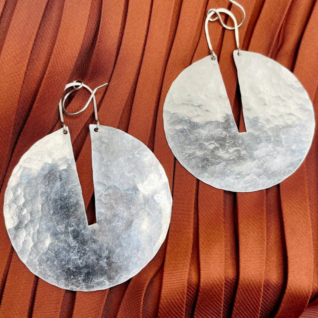•GOOD MEASURE LARGE• silver dangle earrings