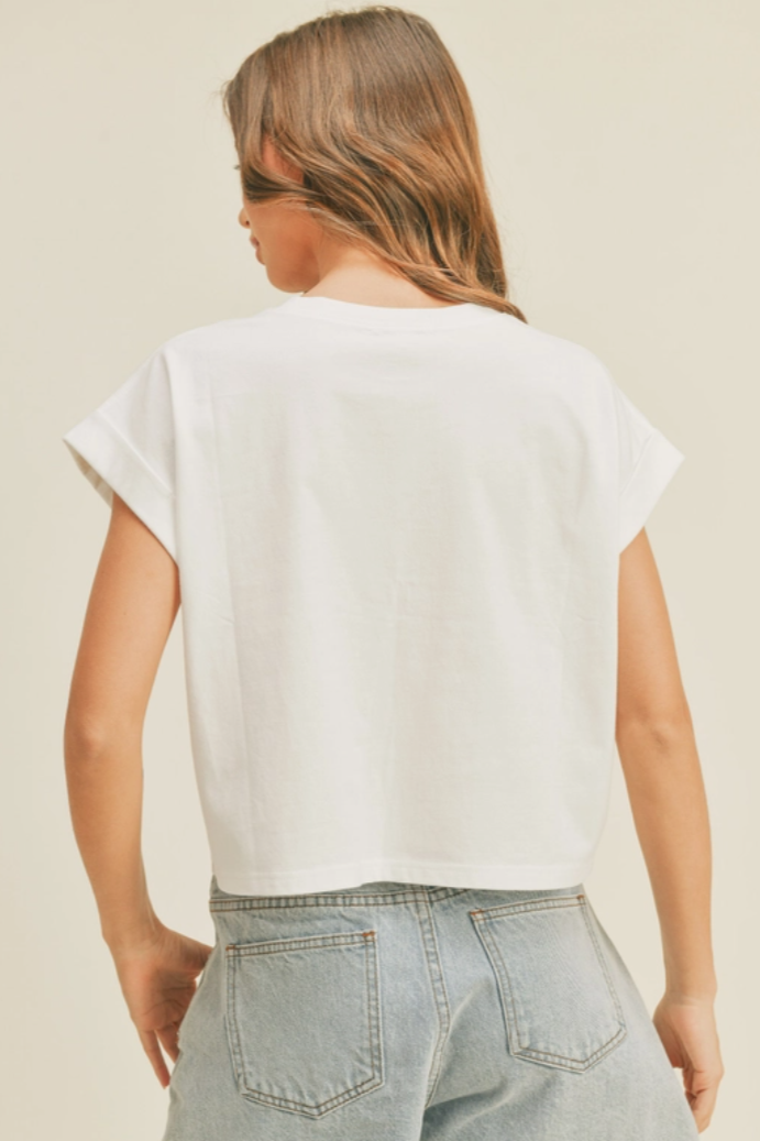 •ALANIS• cotton cuffed sleeve top