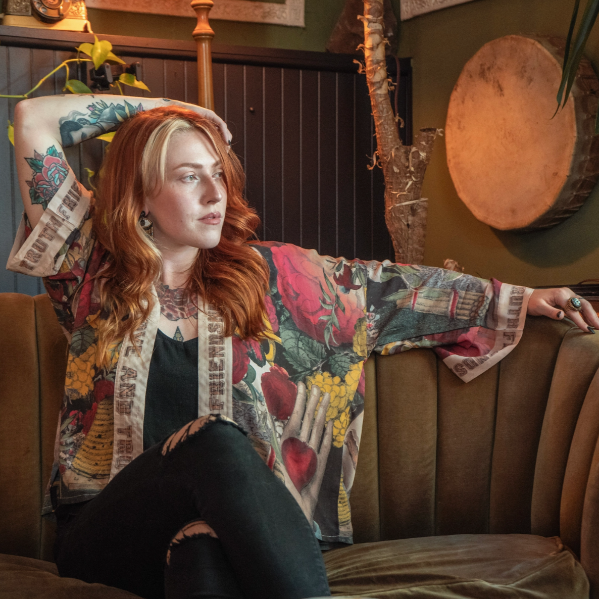 •FRIENDSHIP, LOVE, & TRUTH - BOLD• cropped bamboo cardigan
