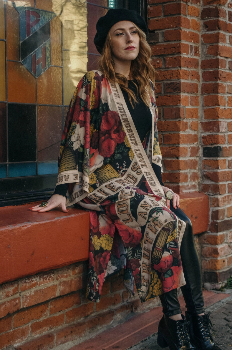 •FRIENDSHIP, LOVE, & TRUTH - BOLD• duster style bamboo cardigan