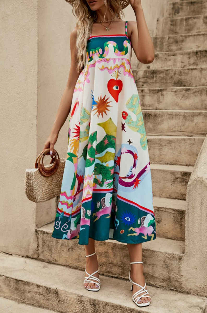 •IMAGINE DRAGONS• flowy midaxi dress