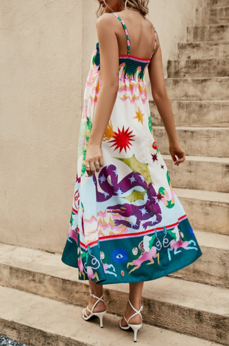 •IMAGINE DRAGONS• flowy midaxi dress