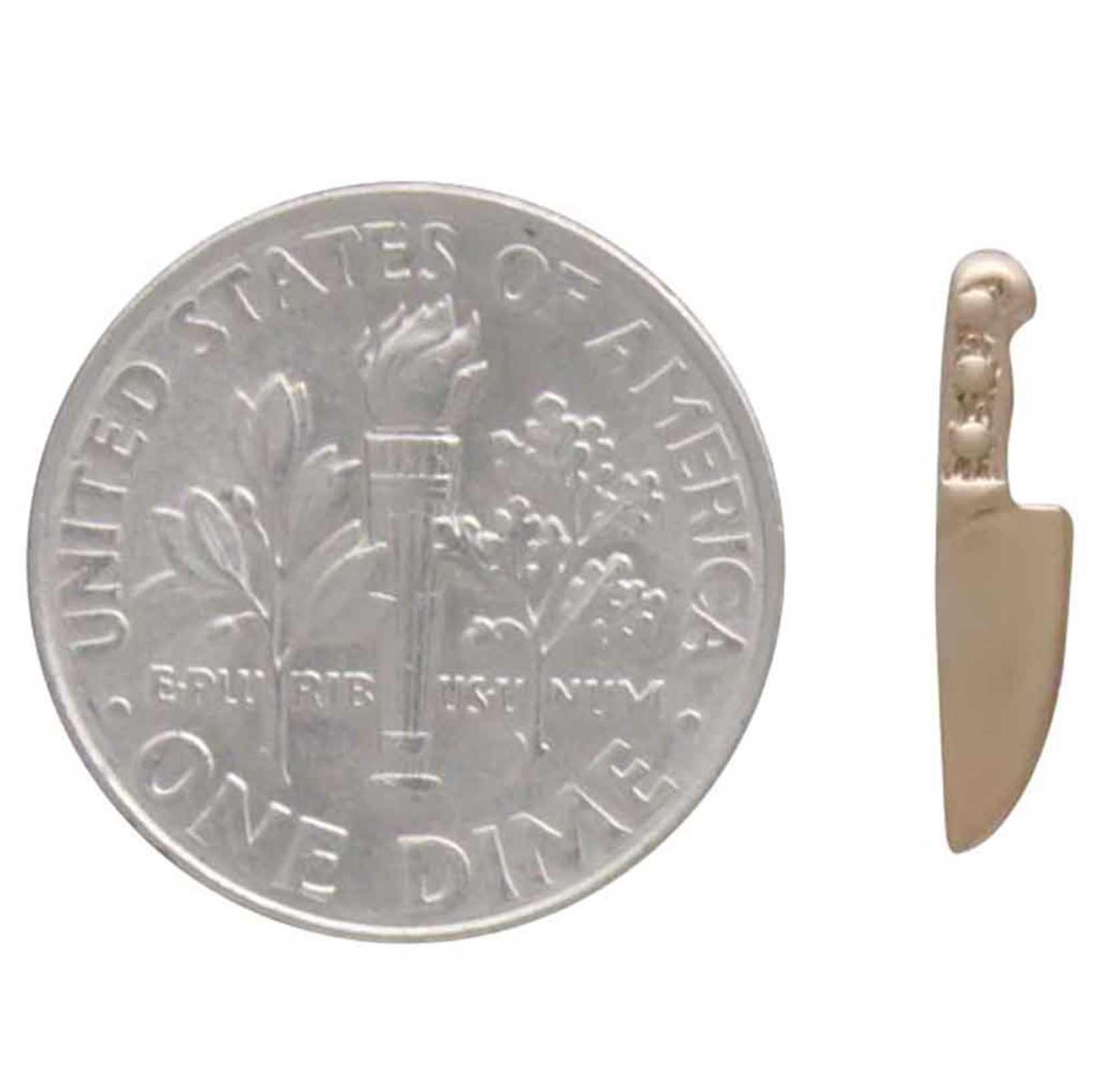 •LIL' CHEF'S KNIFE• bronze stud earrings