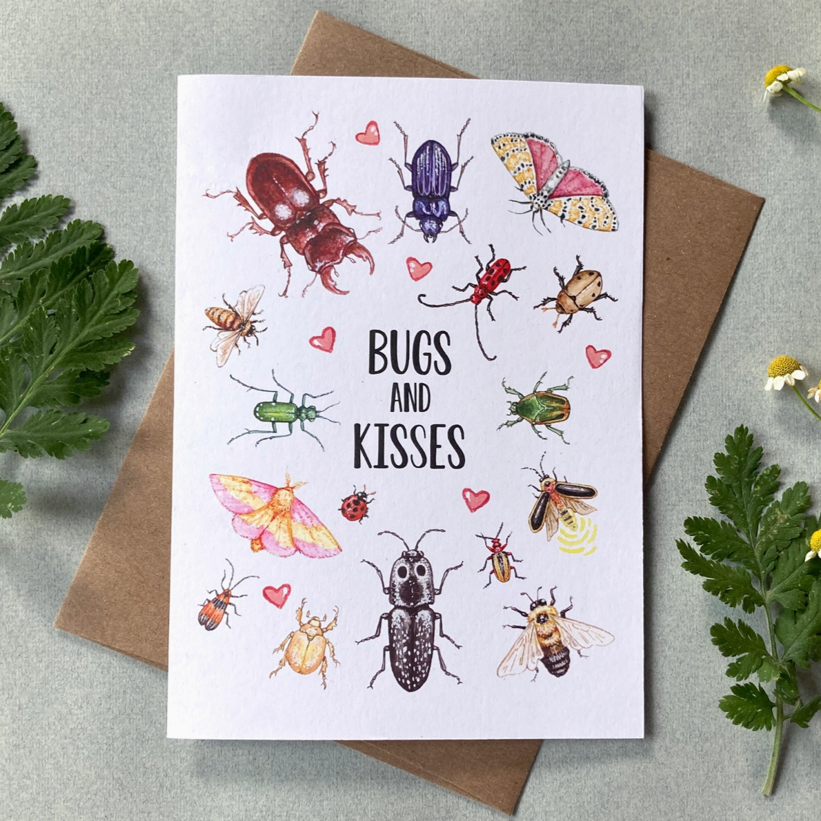 •BUGS & KISSES• affection card