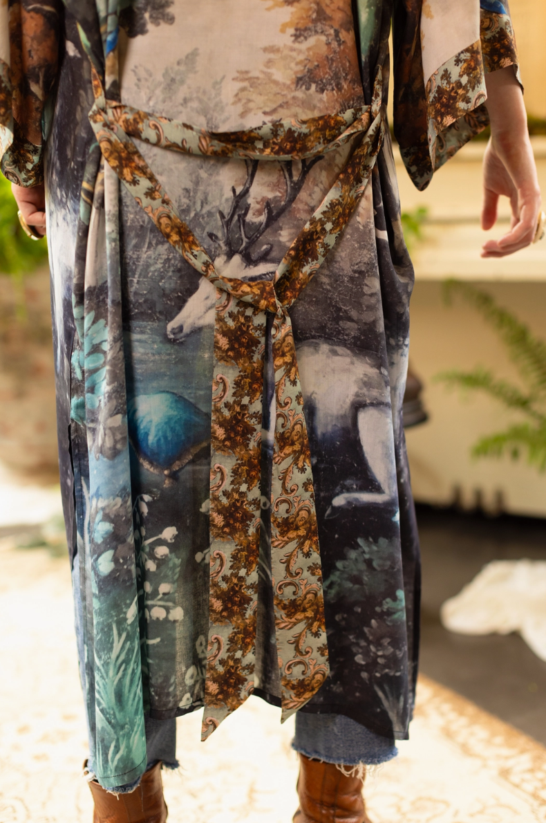 •THEATRE OF DREAMS - DEER• duster style bamboo cardigan