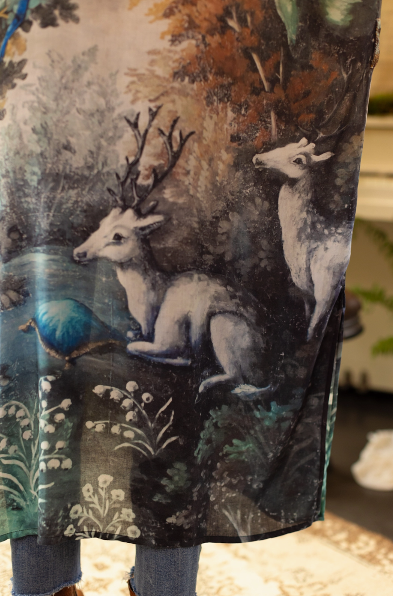 •THEATRE OF DREAMS - DEER• duster style bamboo cardigan