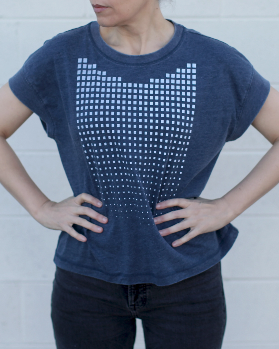 •GEO FADE• cotton blend boxy tee (USA)