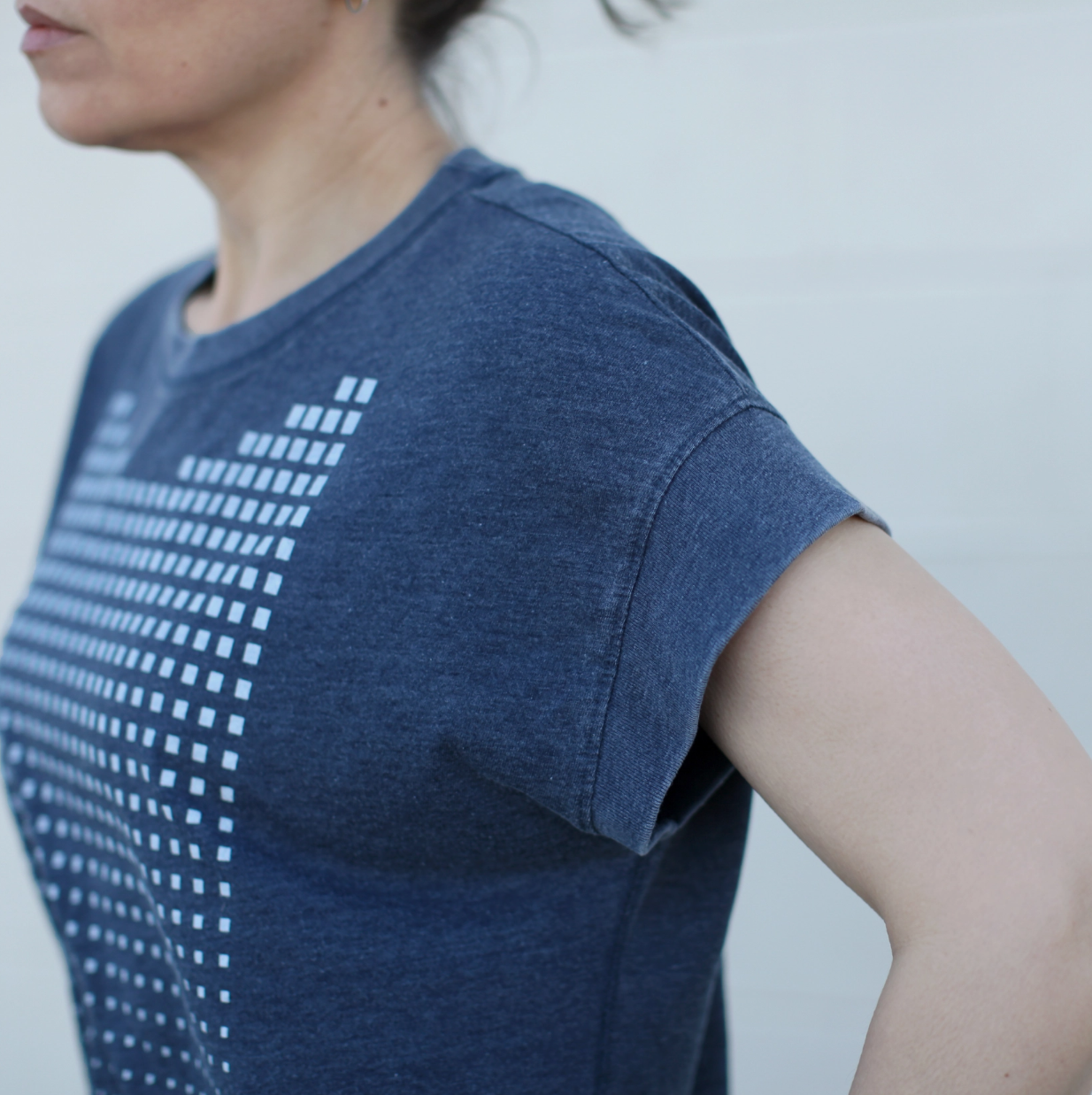 •GEO FADE• cotton blend boxy tee (USA)