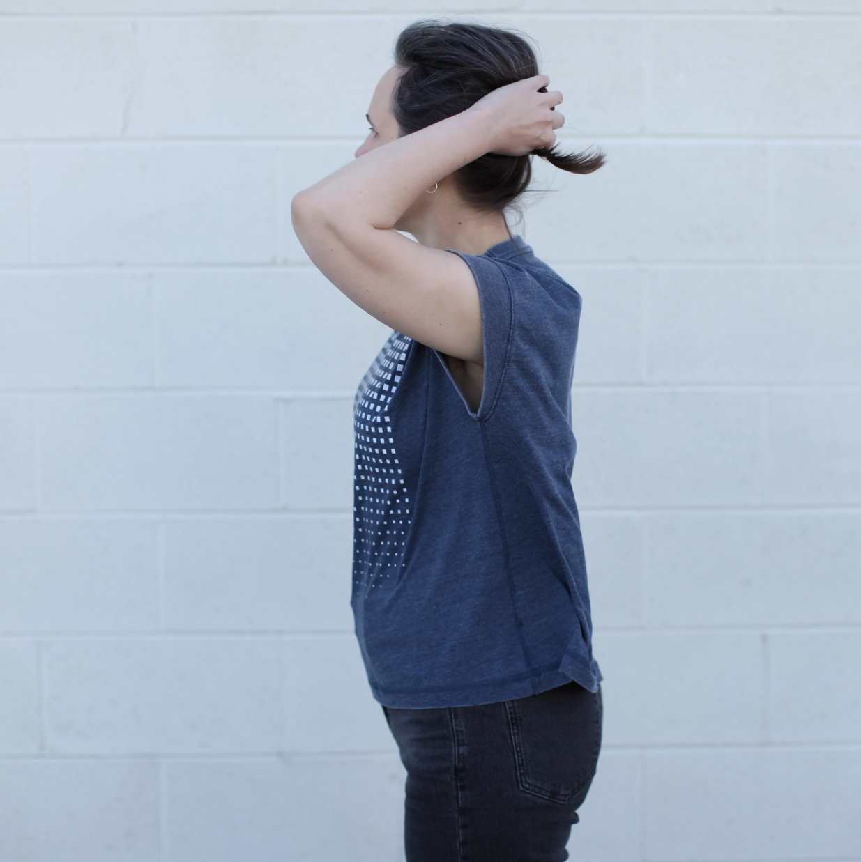 •GEO FADE• cotton blend boxy tee (USA)