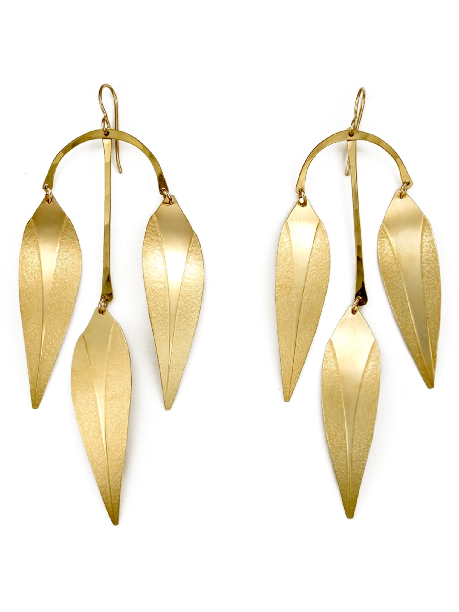 •LARGE WILLOW• gold dangle earrings