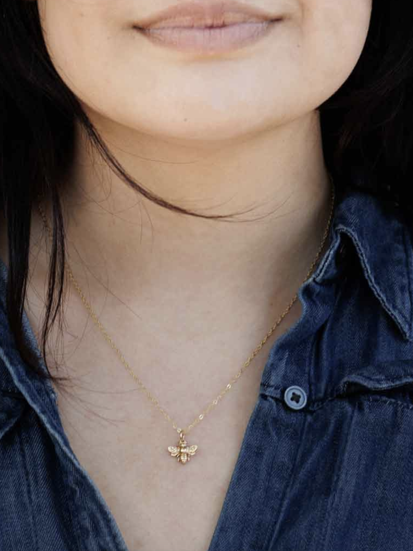 •HONEY BEE• bronze + gold necklace