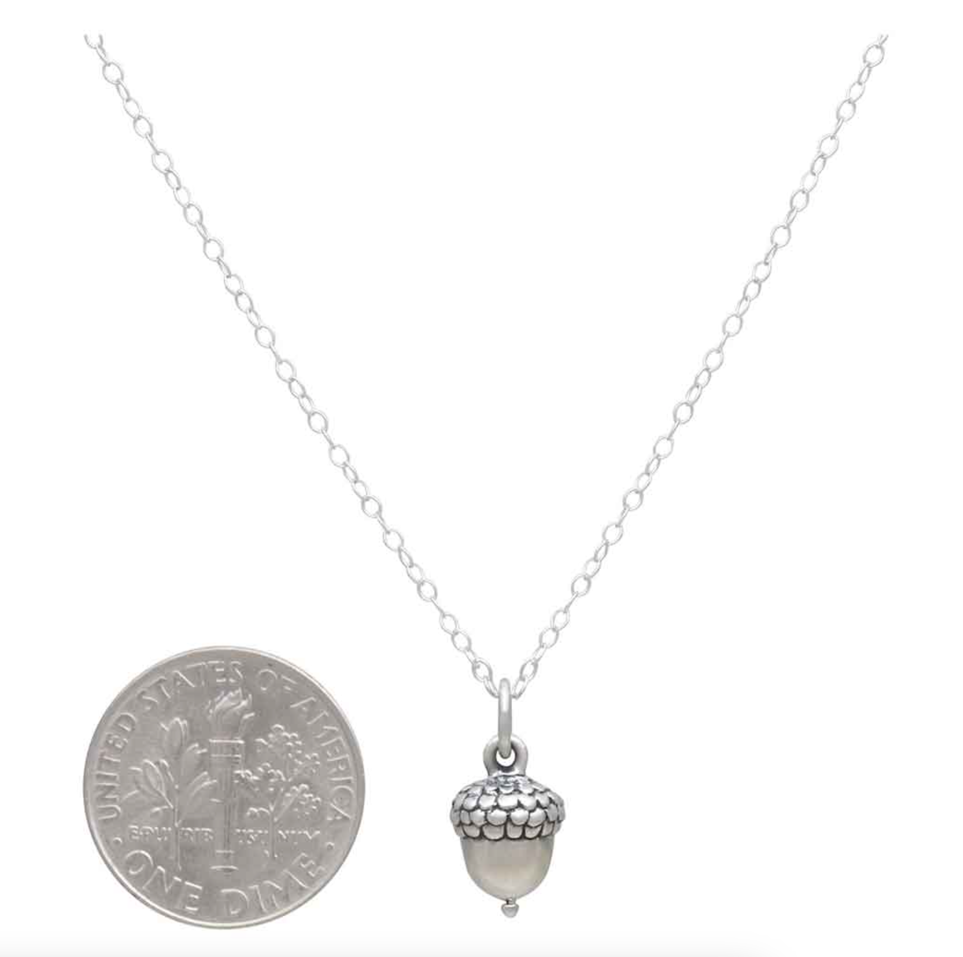 •LITTLE ACORN• recycled silver necklace