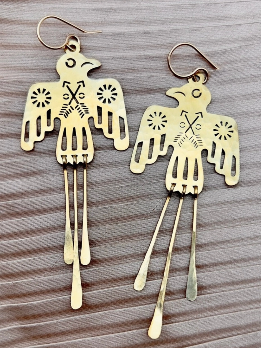 •GLIDE• gold dangle earrings