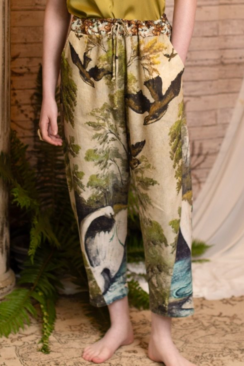 •THEATRE OF DREAMS - SWAN• linen/bamboo pants