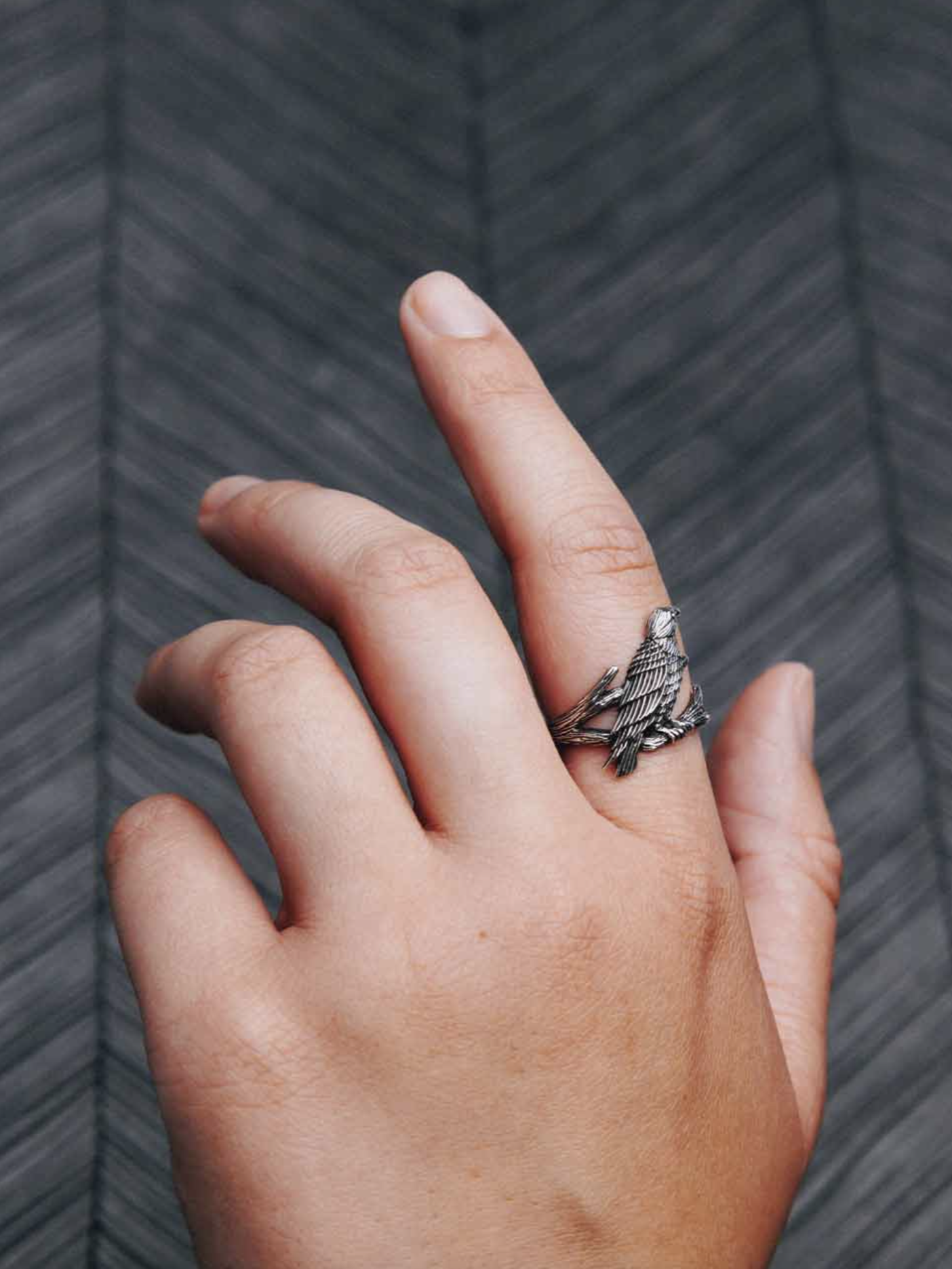 •RAVEN• sterling silver ring