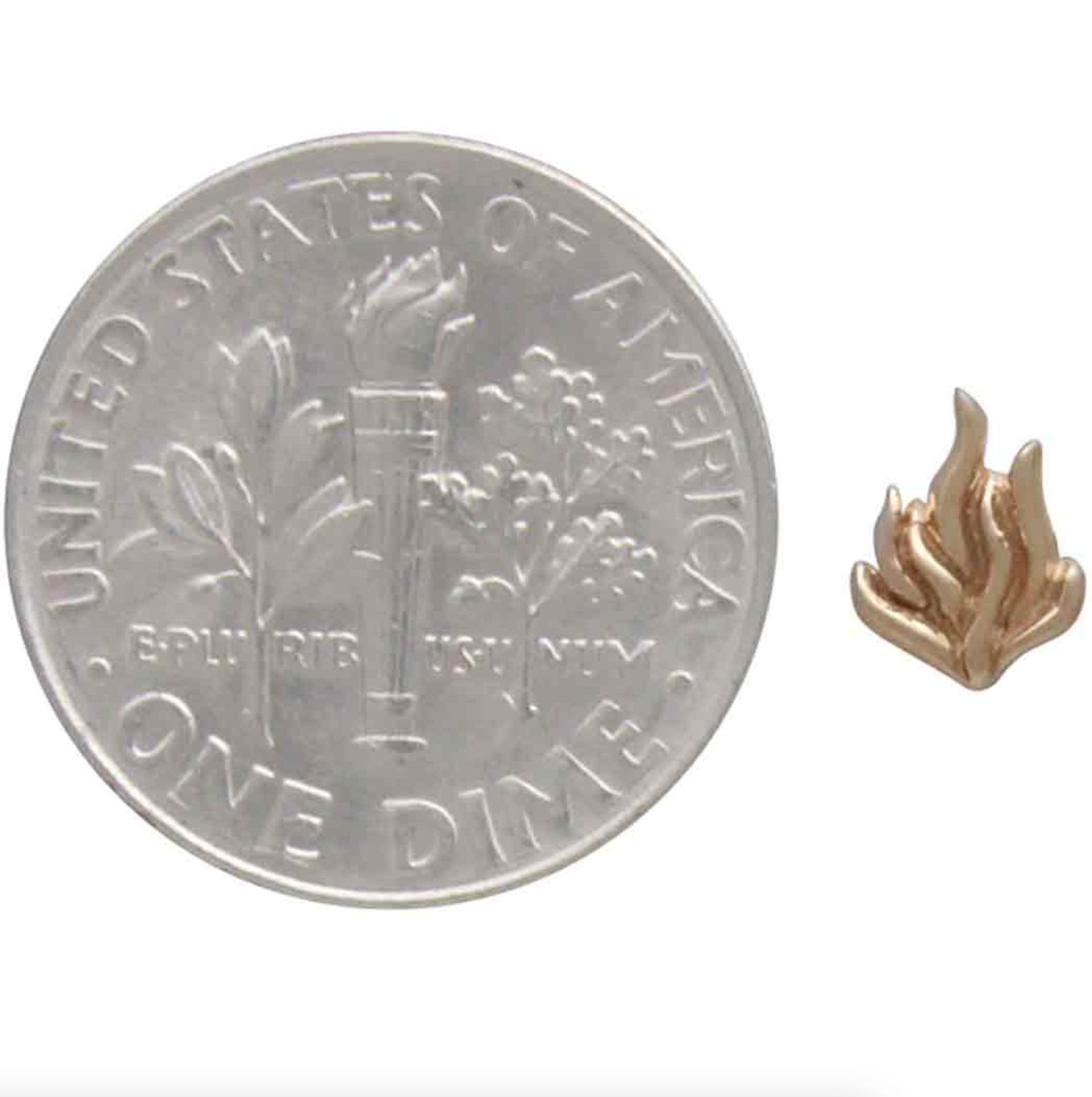 •LIL' FLAME• bronze stud earrings