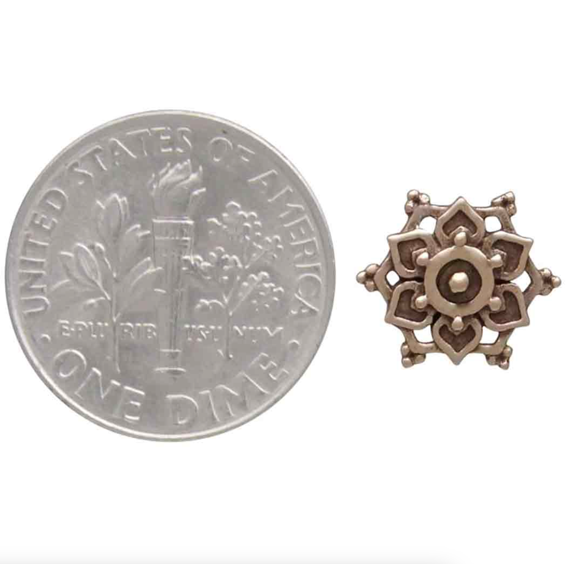 •LIL' MANDALA• bronze stud earrings