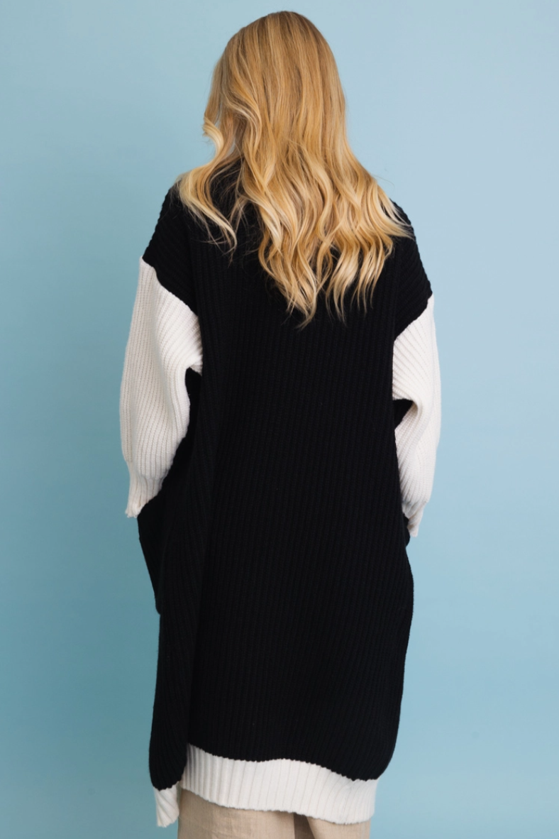 •LONDON• ribbed sweater knit longline cardigan