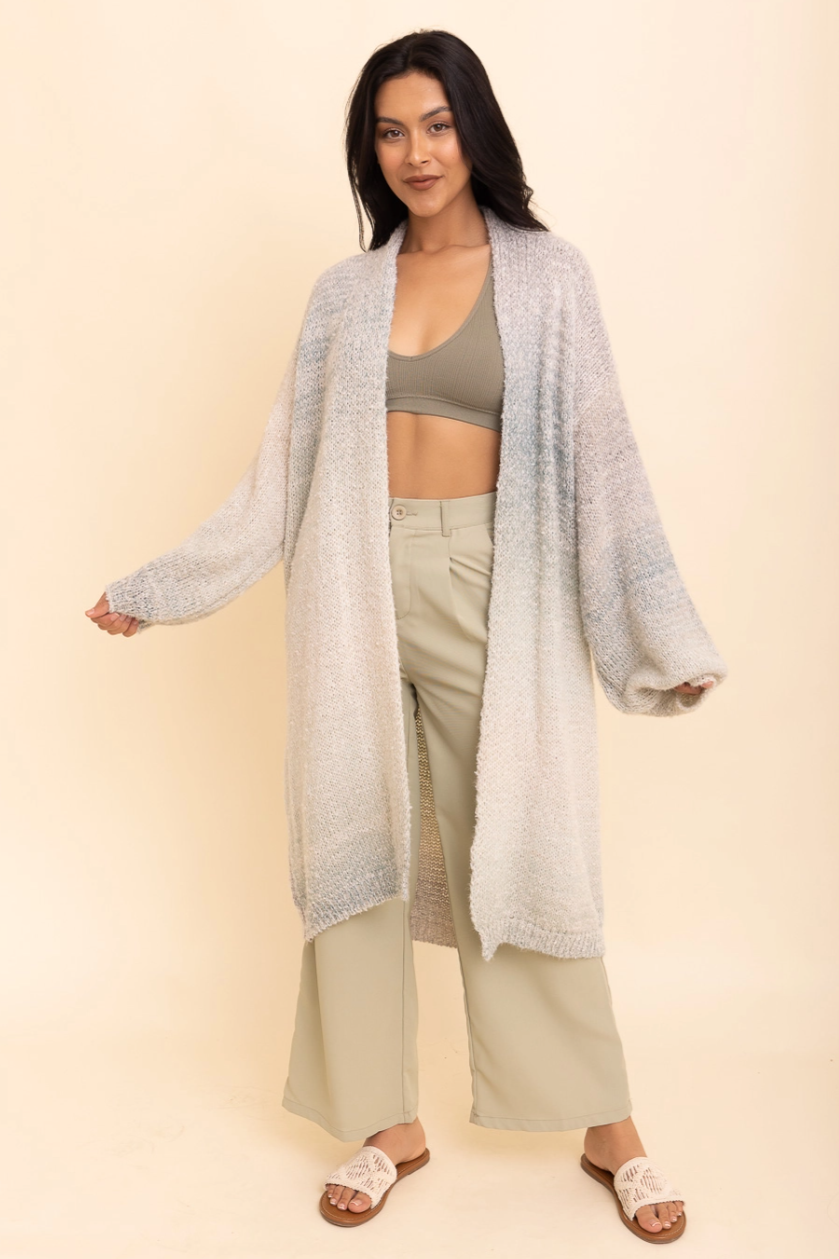 •OMBRE• soft relaxed fit cardigan