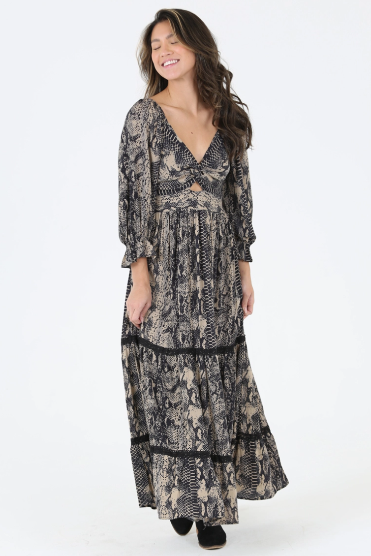 •MEDUSA• snake print maxi dress