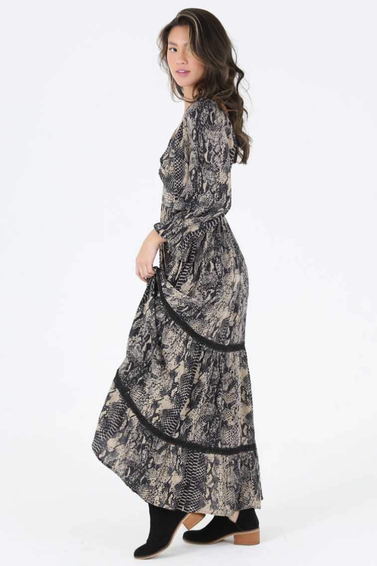 •MEDUSA• snake print maxi dress