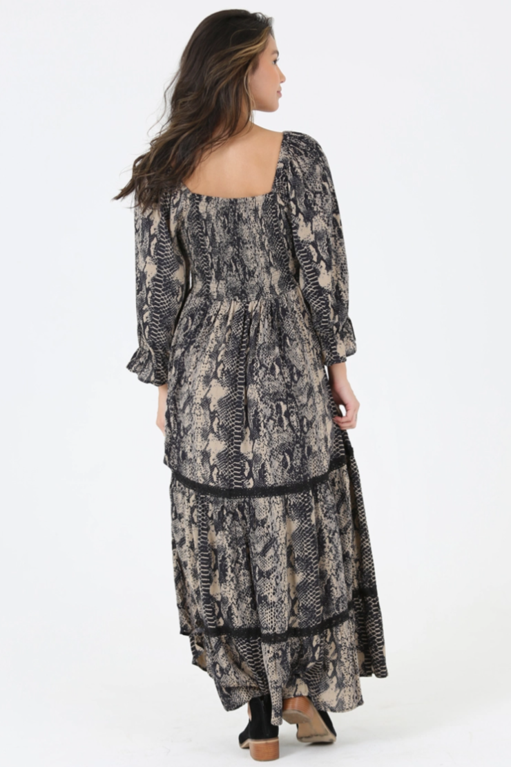•MEDUSA• snake print maxi dress