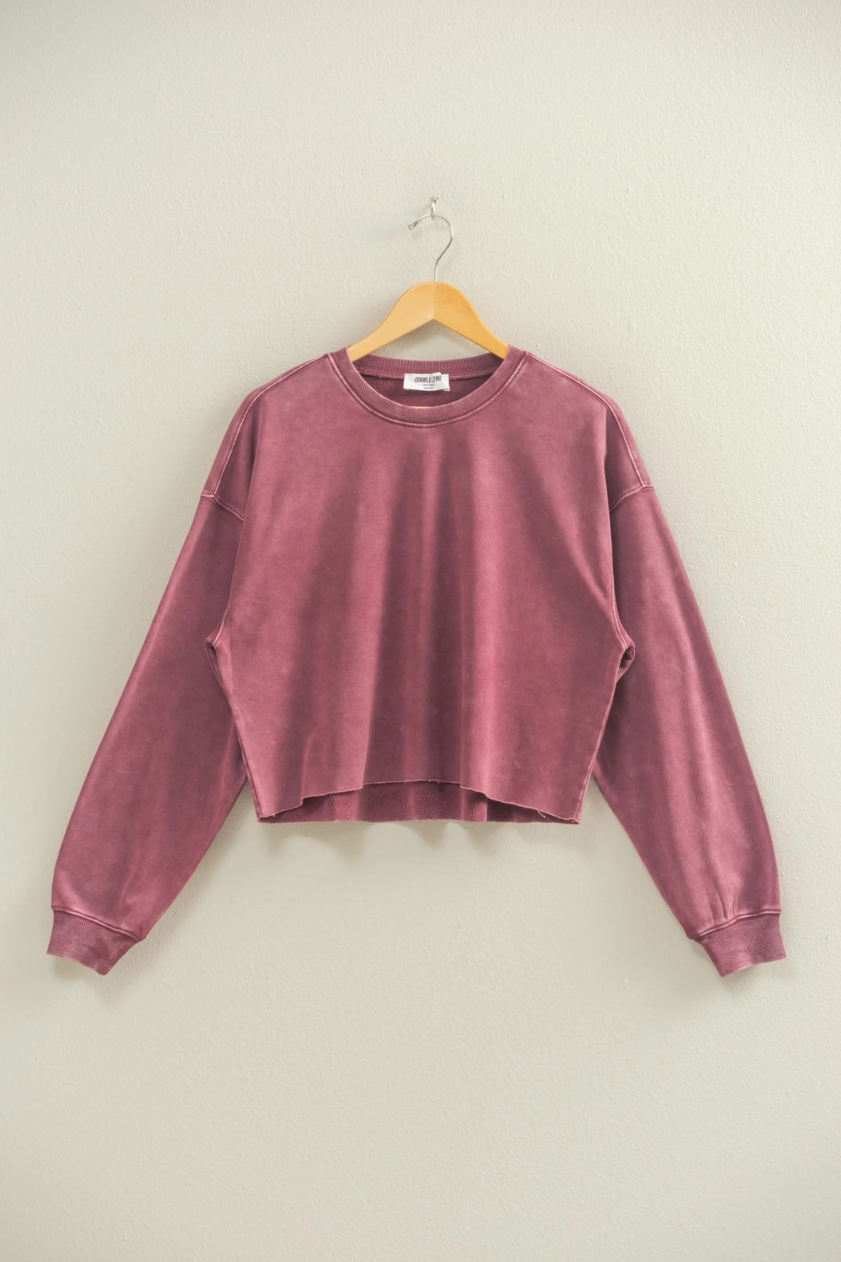 •BROOKS• cropped crew neck sweatshirt