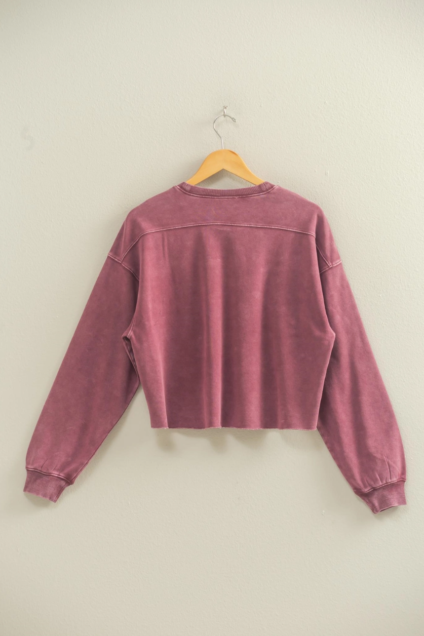 •BROOKS• cropped crew neck sweatshirt