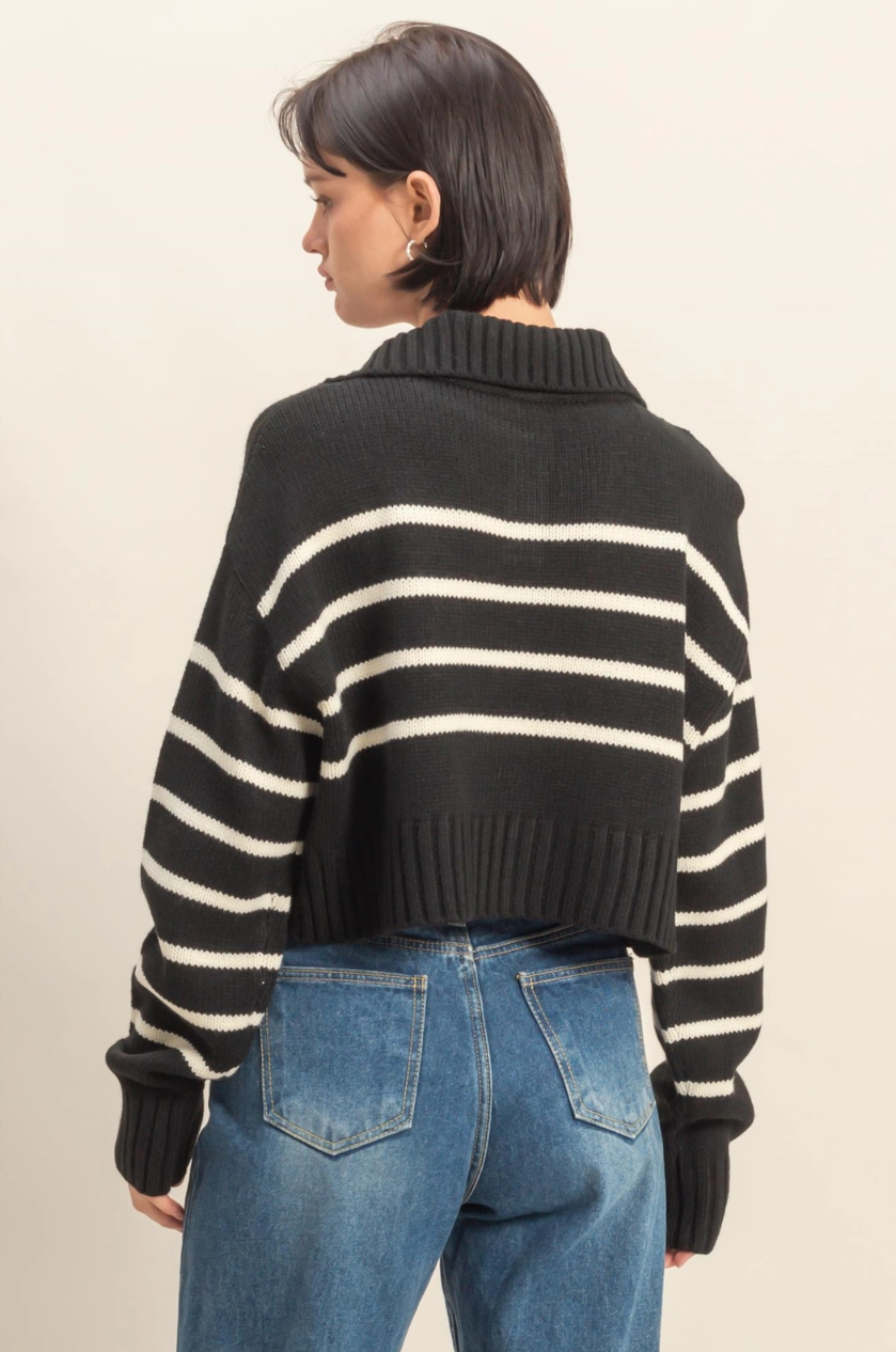 •TUESDAY• striped sweater knit top
