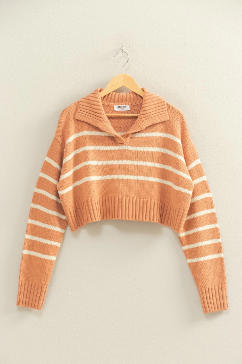 •TUESDAY• striped sweater knit top