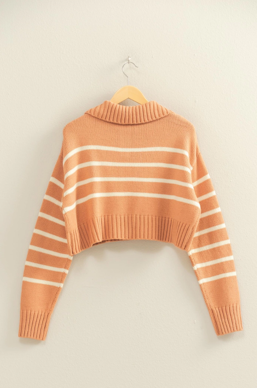 •TUESDAY• striped sweater knit top