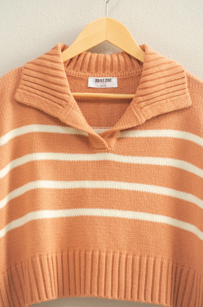 •TUESDAY• striped sweater knit top