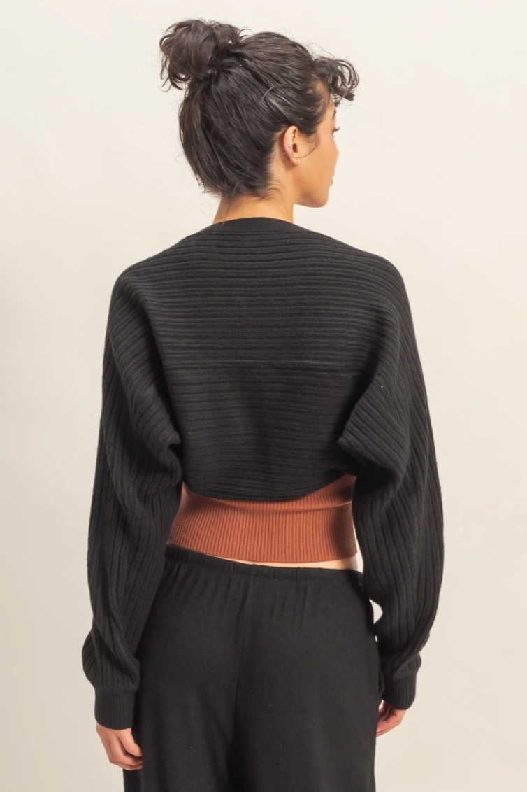 •ELENA• ribbed knit bolero style cardigan