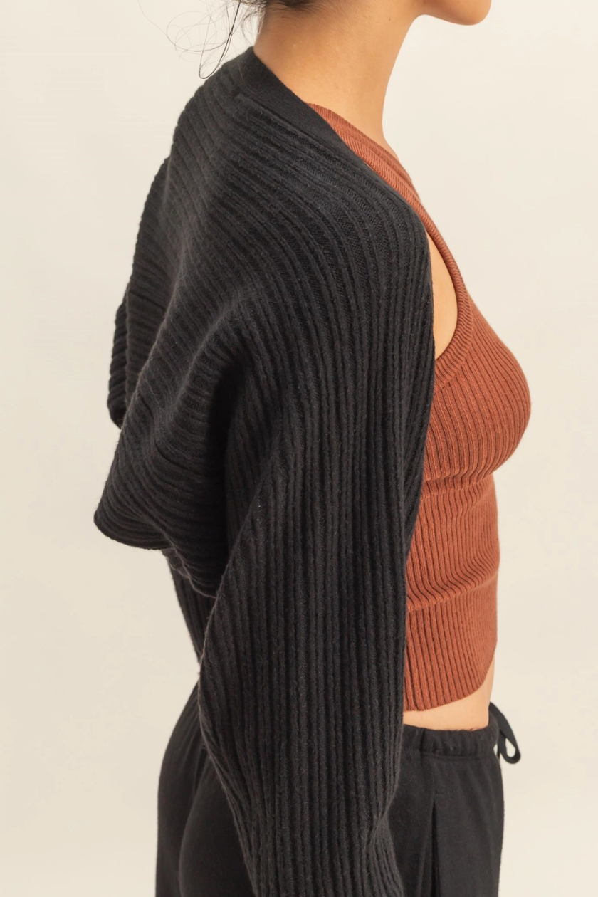 •ELENA• ribbed knit bolero style cardigan
