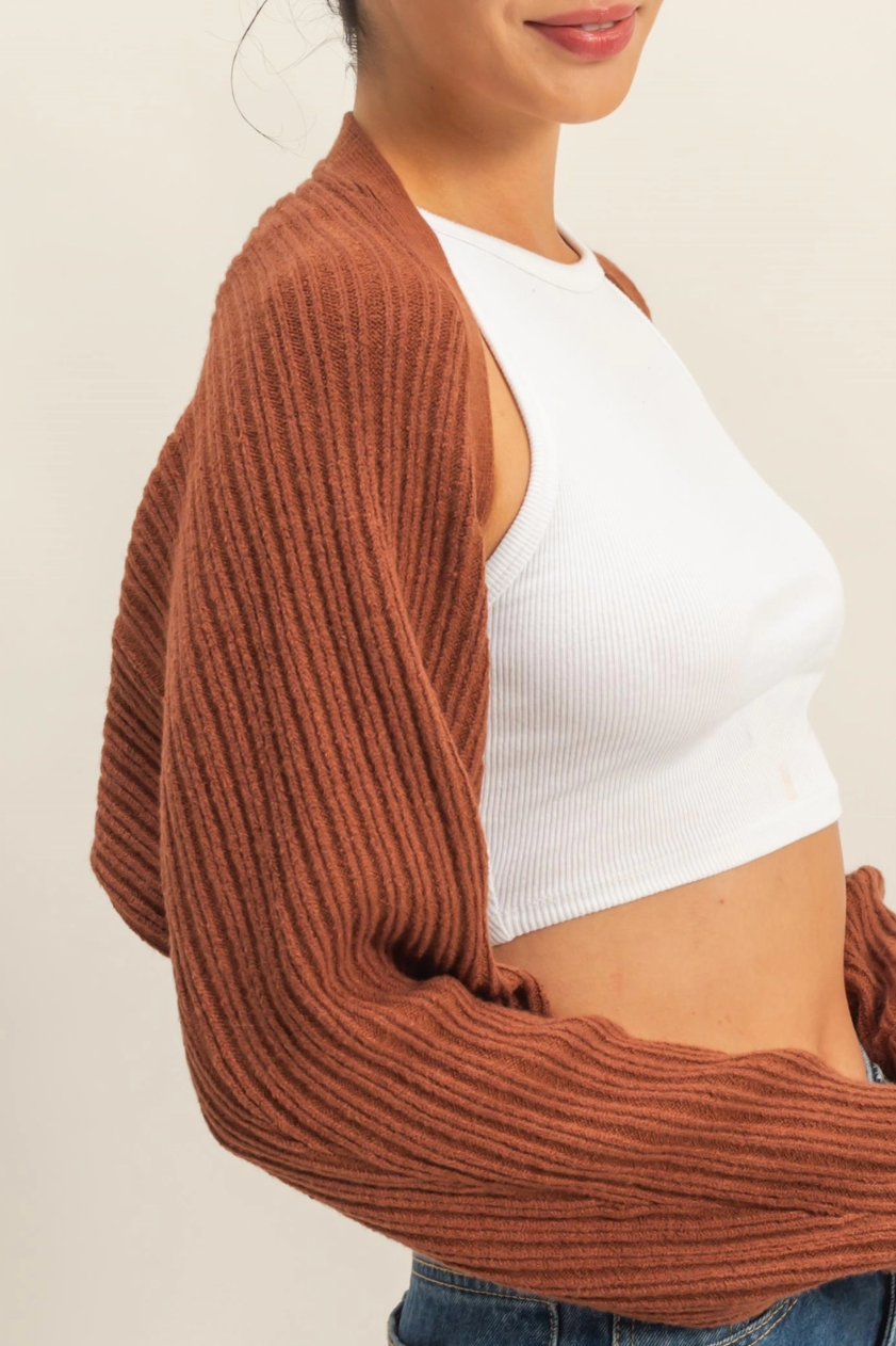 •ELENA• ribbed knit bolero style cardigan