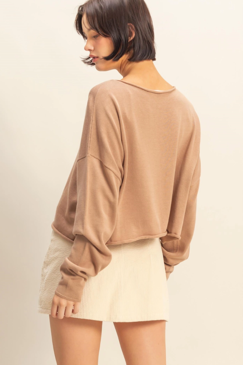•BAILEY• wide neck lightweight sweater