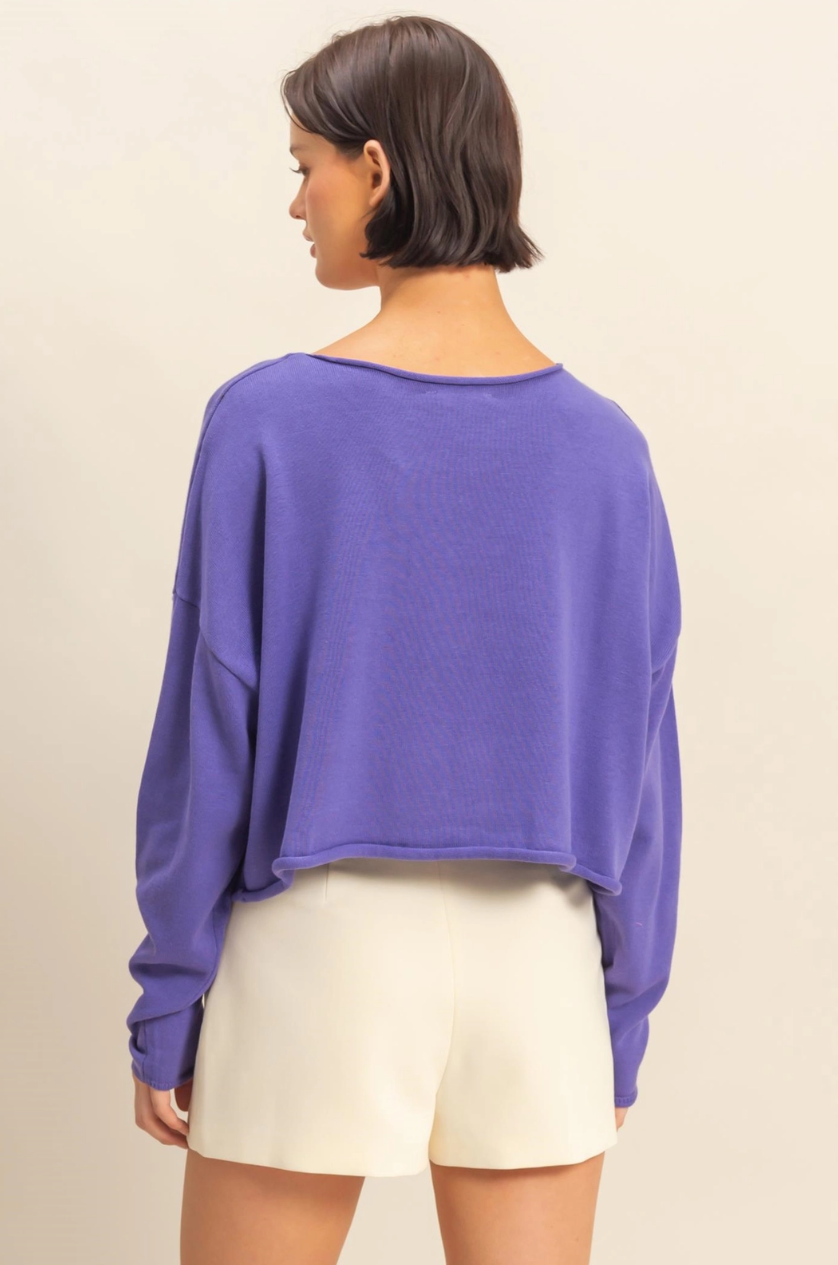 •BAILEY• wide neck lightweight sweater